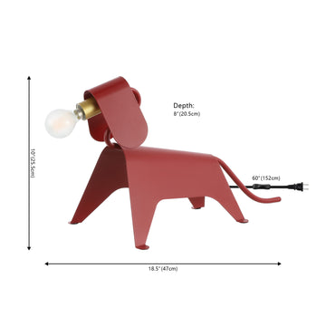 Rover 10" Modern Industrial Iron Canine LED Kids' Lamp - JONATHAN Y